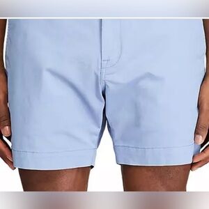 POLO RALPH LAUREN Stretch Straight Fit Men Chino Shorts Size 31 Blue EUC